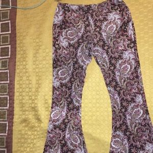 Paisley stretch pants